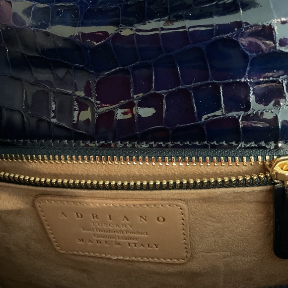 Stunning AD Firenze Croc Embossed Midnight Blue Leather Florence , Italy - Picture 10 of 13